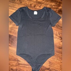 Black Short Sleeve Bodysuit